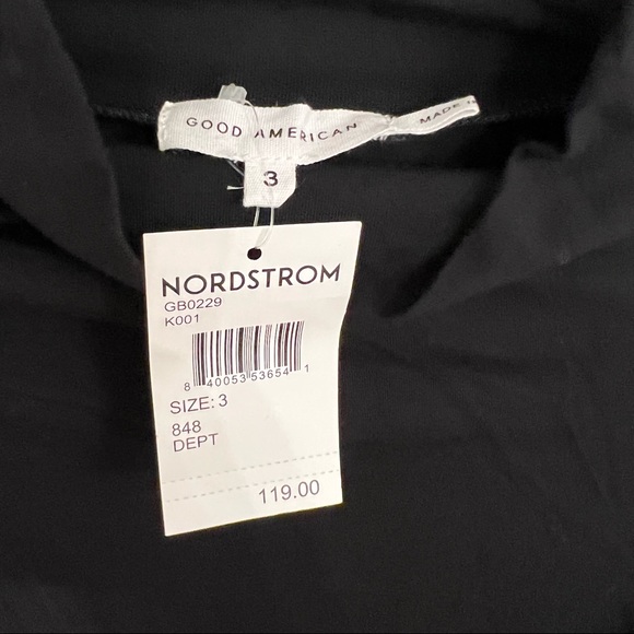 Good American Good Touch Black Long Sleeve Bodysuit Womens size L - Picture 6 of 7